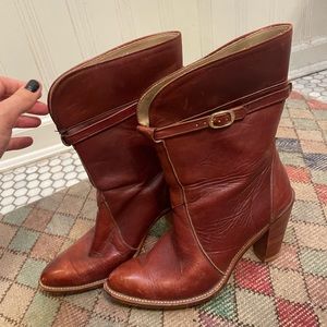 Vintage 1970s leather boots sz 8.5